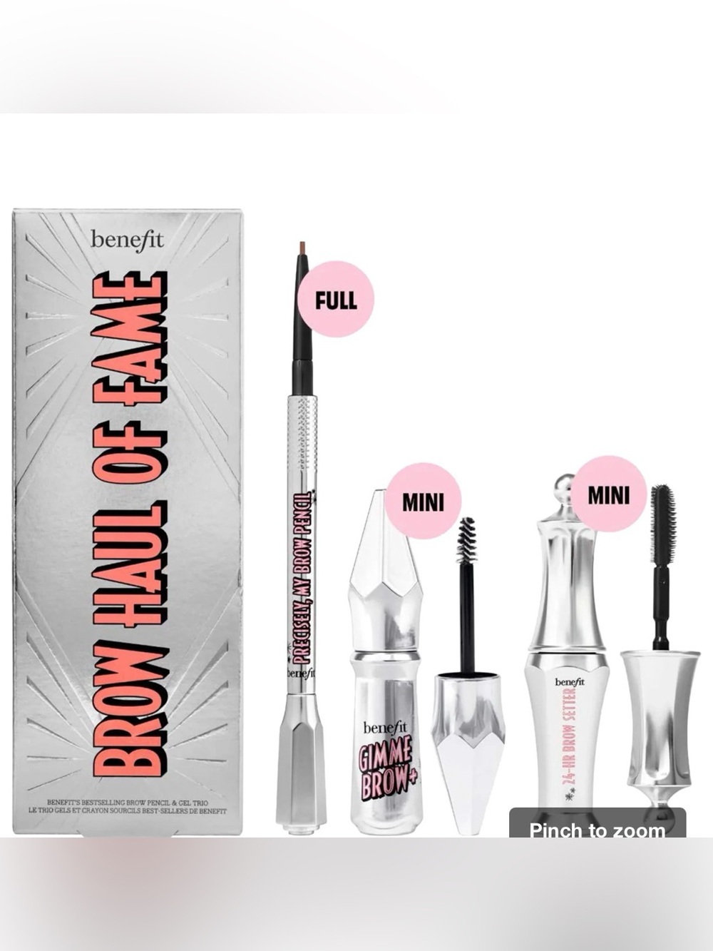Benefit Brow Haul Of Fame Brow Kit - Silver Packaging with Orange Text